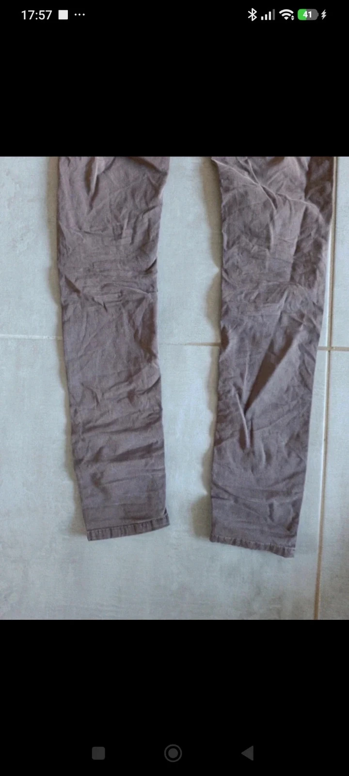 Jeans slim Coccara taupe feminino T28 / T38 algodão elastano novo com etiqueta – photo 6